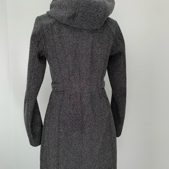 Lululemon Apres Sport Belted Jacket with Hood size 6 Brown/Grey/white tweed - Picture 4 of 12